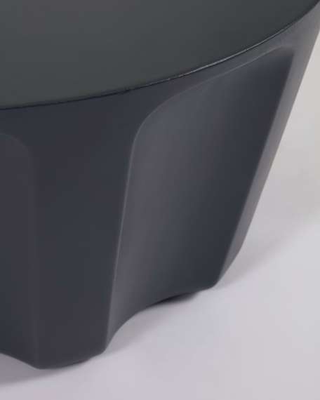 Журнальный столик из бетона Vilandra Ø60 см черный