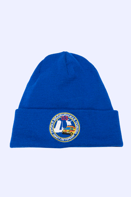 Шапка с шевроном СМП СПб MedicLine