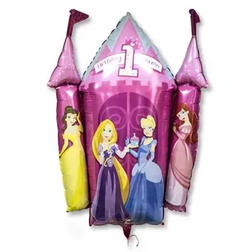 Шар фольга Фигура Принцессы первый ДР 63х63см уже с гелием