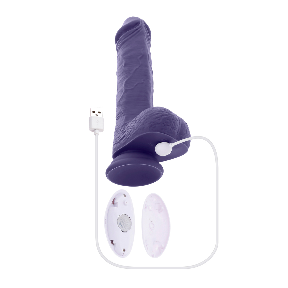 Фаллоимитатор на присоске с вибрацией и поступательными движениями Pleasure Rider