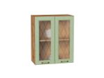 Шкаф верхний с 2-мя остекленными дверцами Ницца