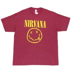 Футболка Nirvana смайл (красная)