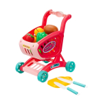 Детский игровой набор "Супермаркет Girl's Club" с тележкой, продуктами на липучках и безопасными ножиками развивающая игра для девочек