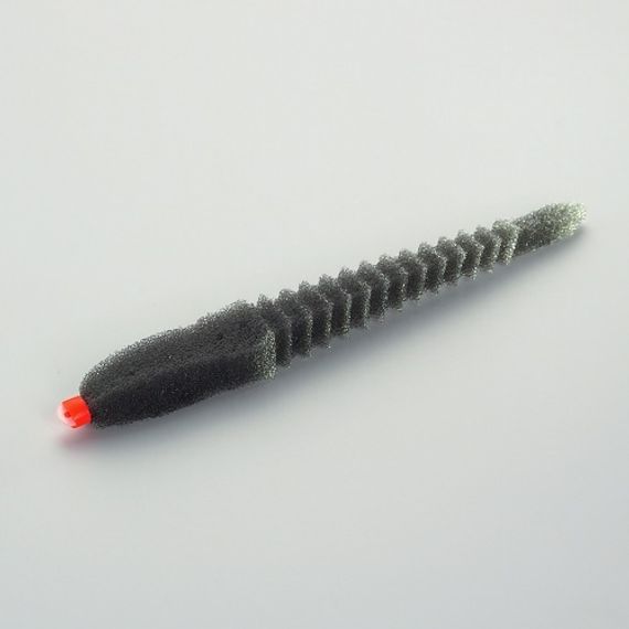 Приманка поролоновая 3D Ex WORM Black 12см под офсетный крючок № 1/0, 2/0, 3/0