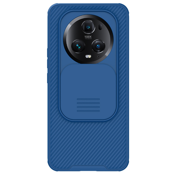 Чехол синего цвета от Nillkin с сдвижной шторкой для камеры на Honor Magic 5 Pro, серия CamShield Pro