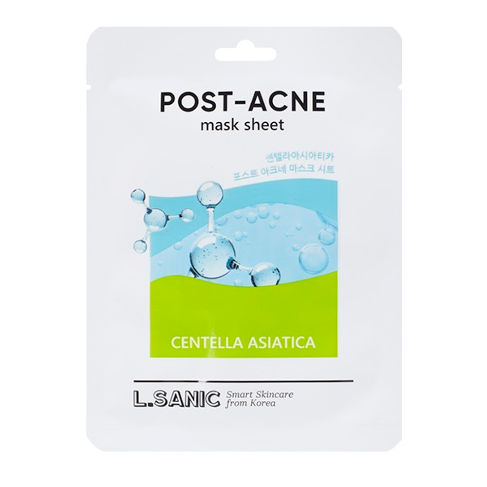 Маска тканевая с экстрактом центеллы азиатской против постакне L.Sanic Centella Asiatica Post-Acne Mask Sheet 5шт