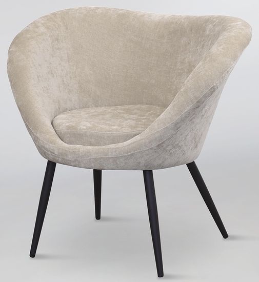 Ozome Кресло из бежевого бархата Испания La Forma