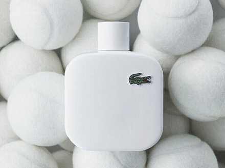 Туалетная вода лимонно-древесная Lacoste L.12.12 Blanc EDT 50 мл + душевая гель 100 мл