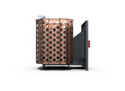 Банная печь Душа- 15 Сетка Ремейк Закрытая Каменка панорама