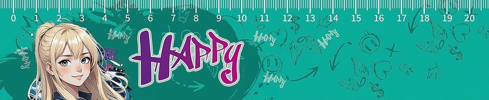 Закладка-линейка 20см. "Милая блондинка 2025" (Пчелка)