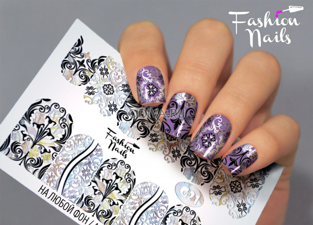 Слайдер-дизайн Fashion Nails Серия G № 21