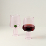 Набор бокалов для вина orb, 400 мл, розовый/зеленый, 2 шт.
