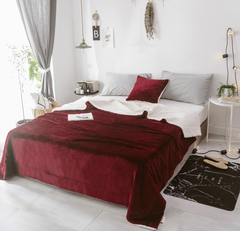 Плед 160x220 Sofi De MarkO Жадор бордовый