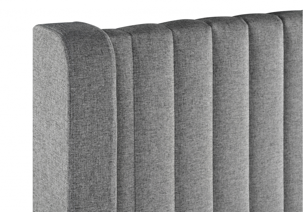 Кровать Woodville Tulip 160х200 с ПМ метрополитан грей, белая матовая