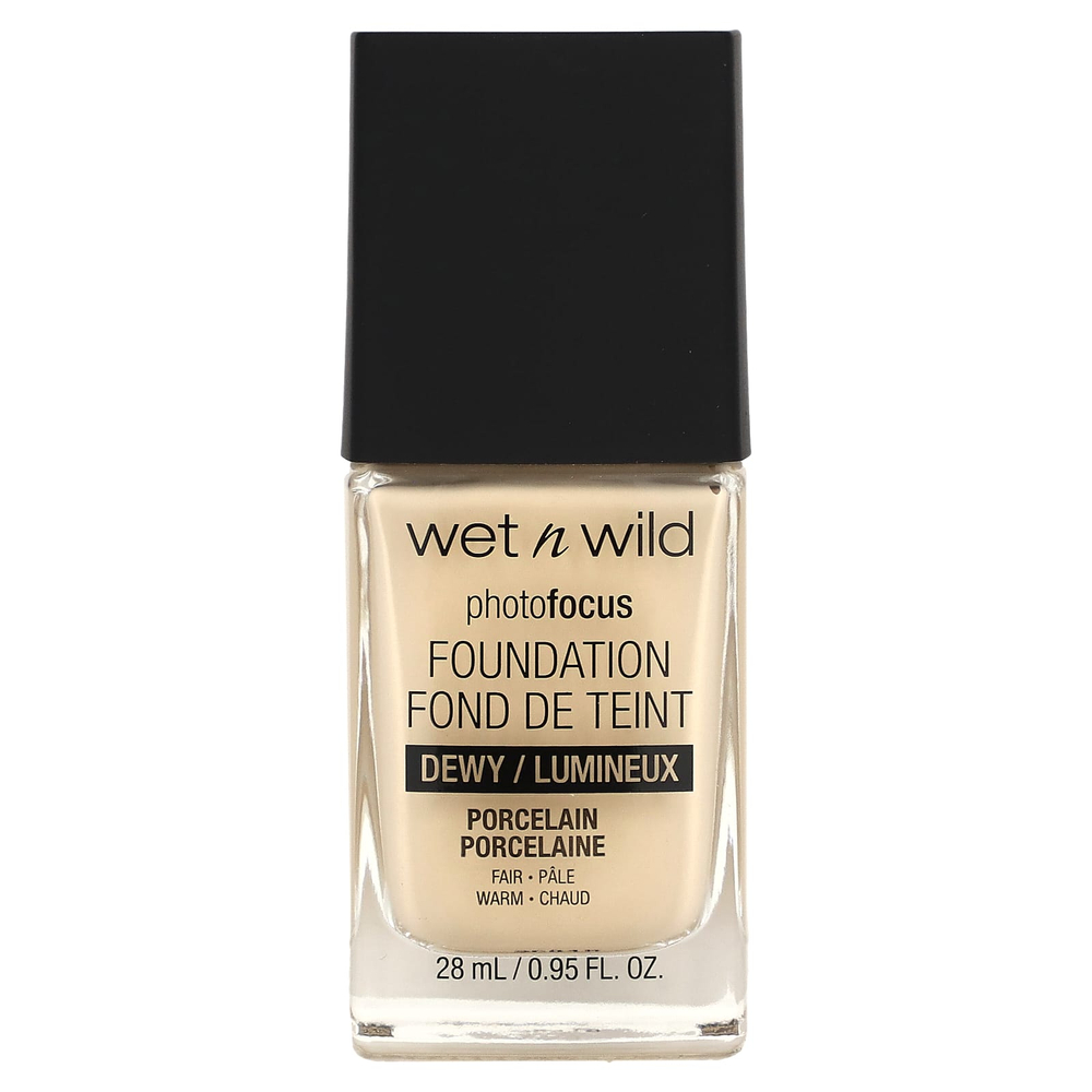 wet n wild, PhotoFocus Foundation, Dewy, фарфор, 28 мл (0,95 жидк. унц.)