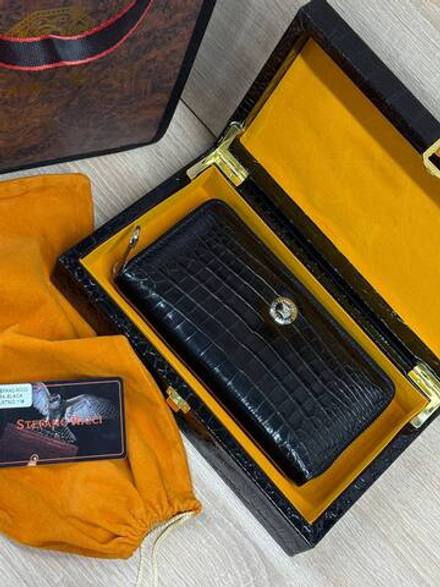 Борсетка Stefano Ricci из кожи крокодила