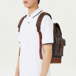 LONGCHAMP Cow Leather Backpack Large Men"s Brown