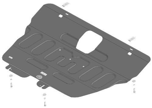 Усиленная защита Motodor картера Двигателя, КПП. 2 мм, Сталь. для Jetour Dashing 2023-н.в. арт.79010