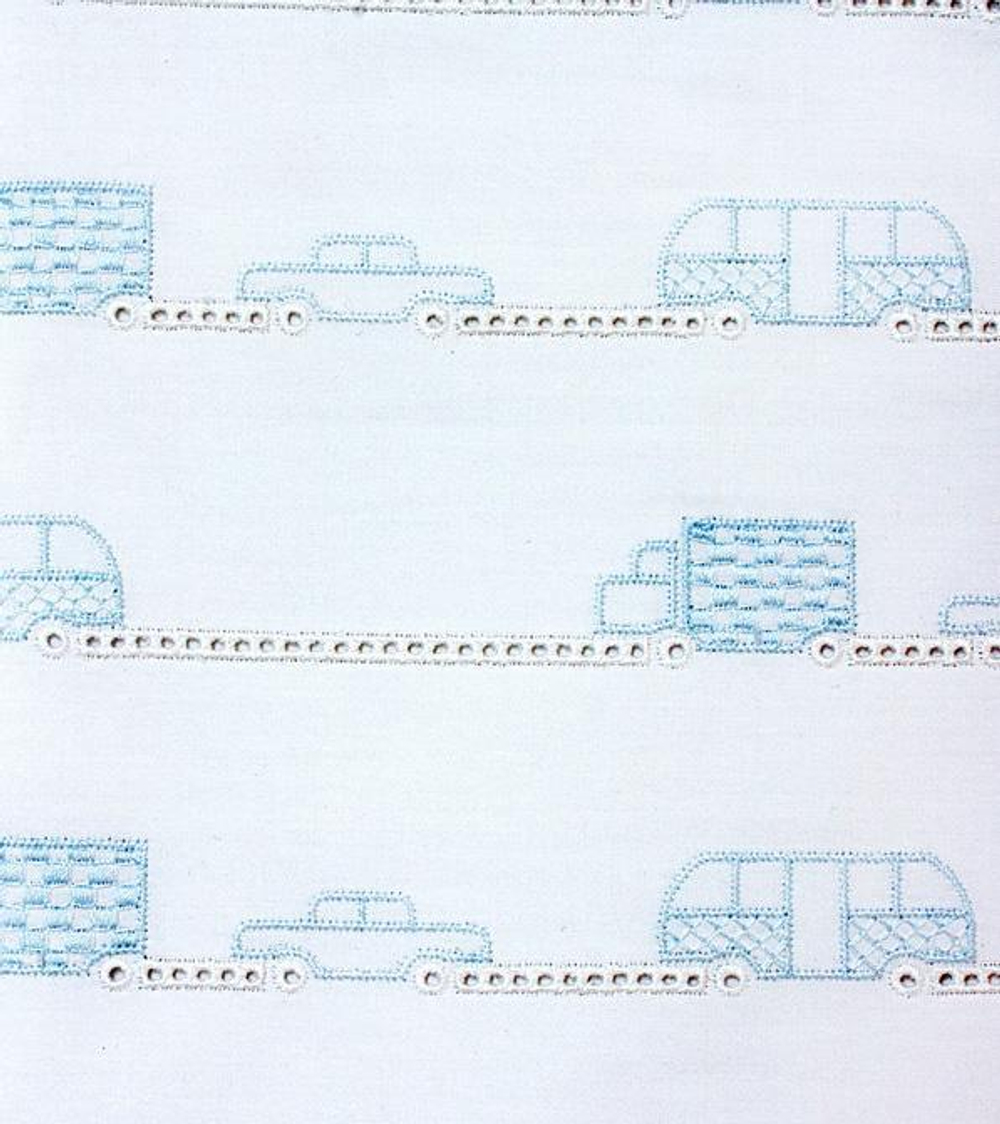 Детское постельное белье Машинки от Bovi вышивка