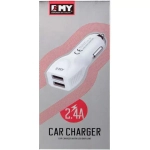 АЗУ с кабелем Type-C 2USB 2.4А EMY MY-112 white