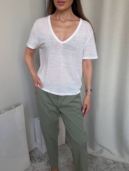 Льняная футболка Massimo Dutti, М