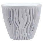 Кашпо для цветов пластиковое 2,25л d-17,5 см «Вдохновение» Серый жемчуг