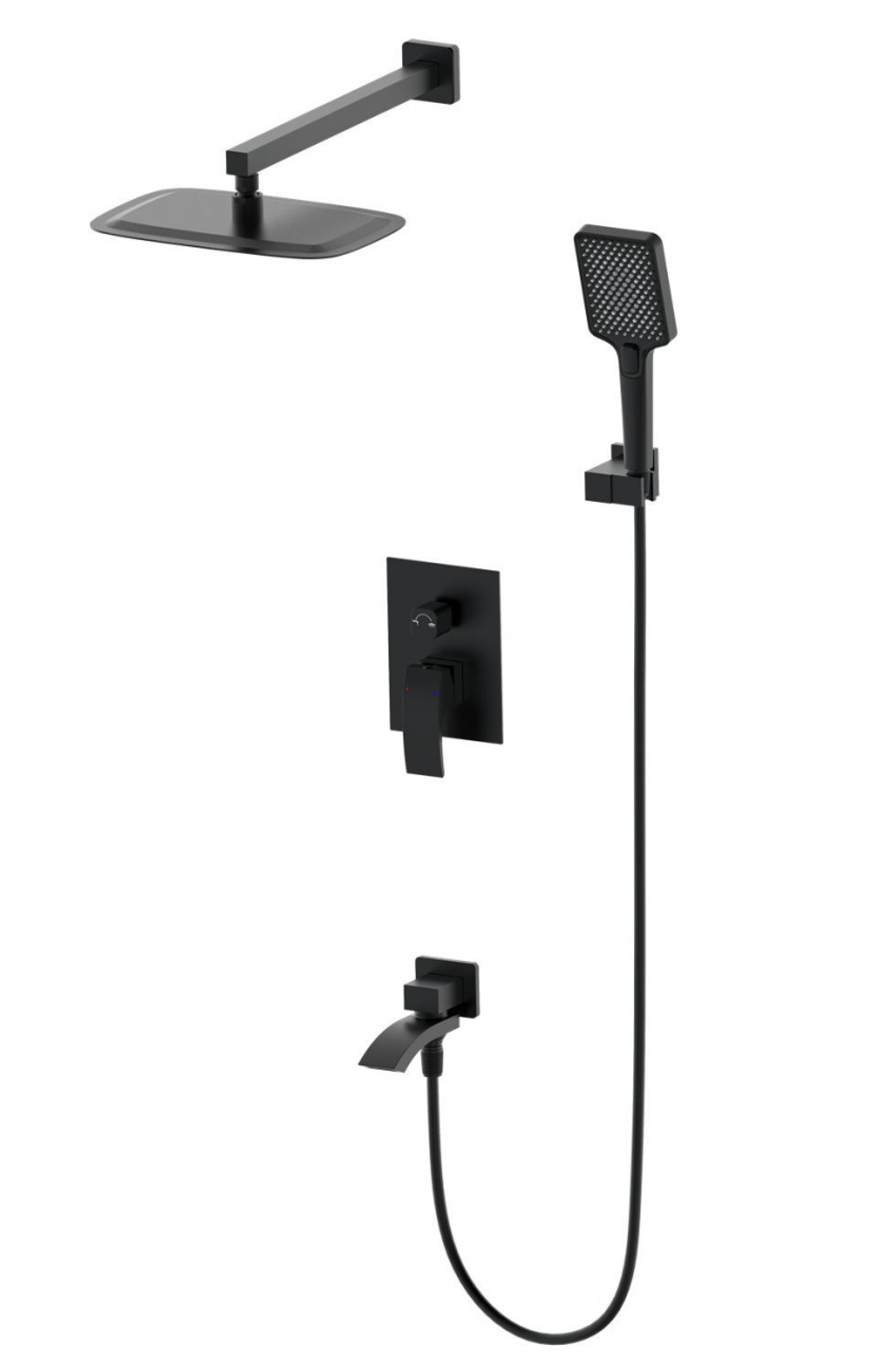 Душевая система встраиваемая WONZON & WOGHAND FIT, Черный матовый (WW-88939009A-MB)