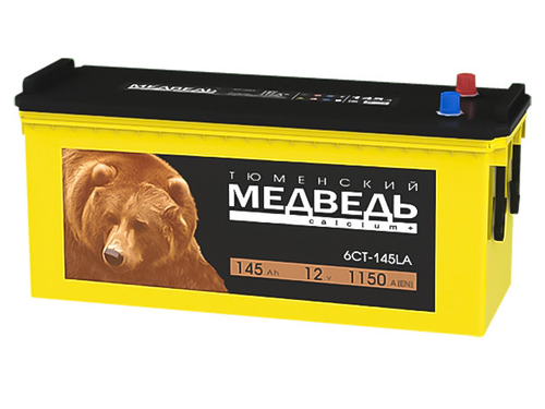Аккумулятор 6СТ-145 А.ч., п.п., L+,  Тюменский Медведь