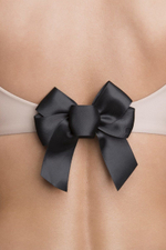 Черный бант на 3 крючка для сокрытия застёжки бюстгальтера (Цвет: черный)