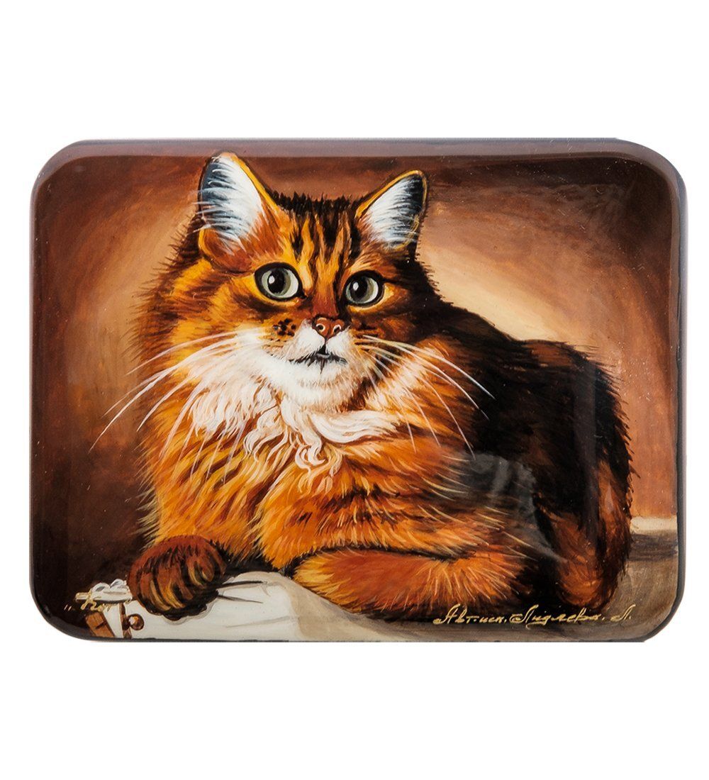 ШК-55/ 34-D Шкатулка «Кот» исп.Лидяева