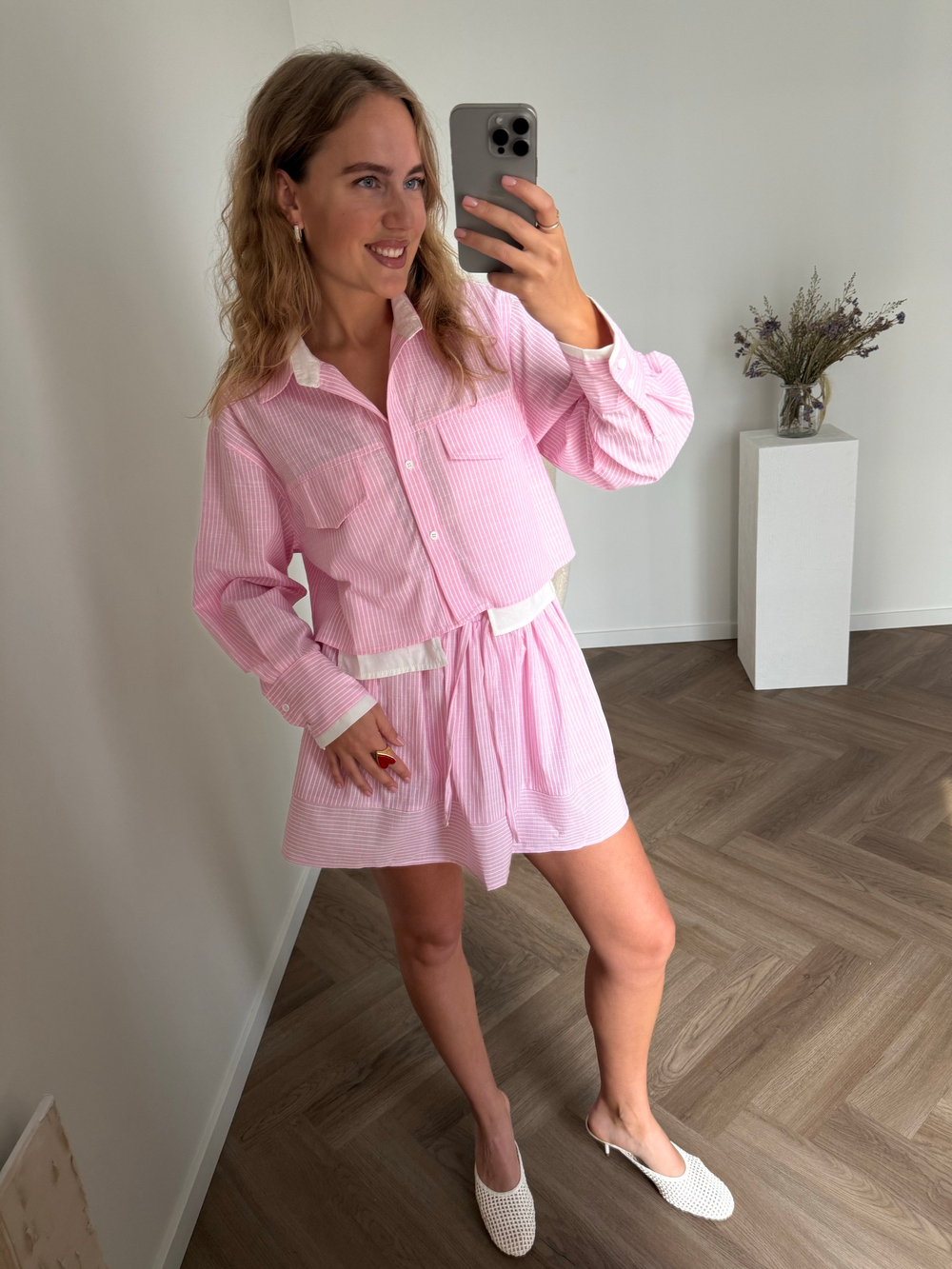 Костюм Candy stripes розовый