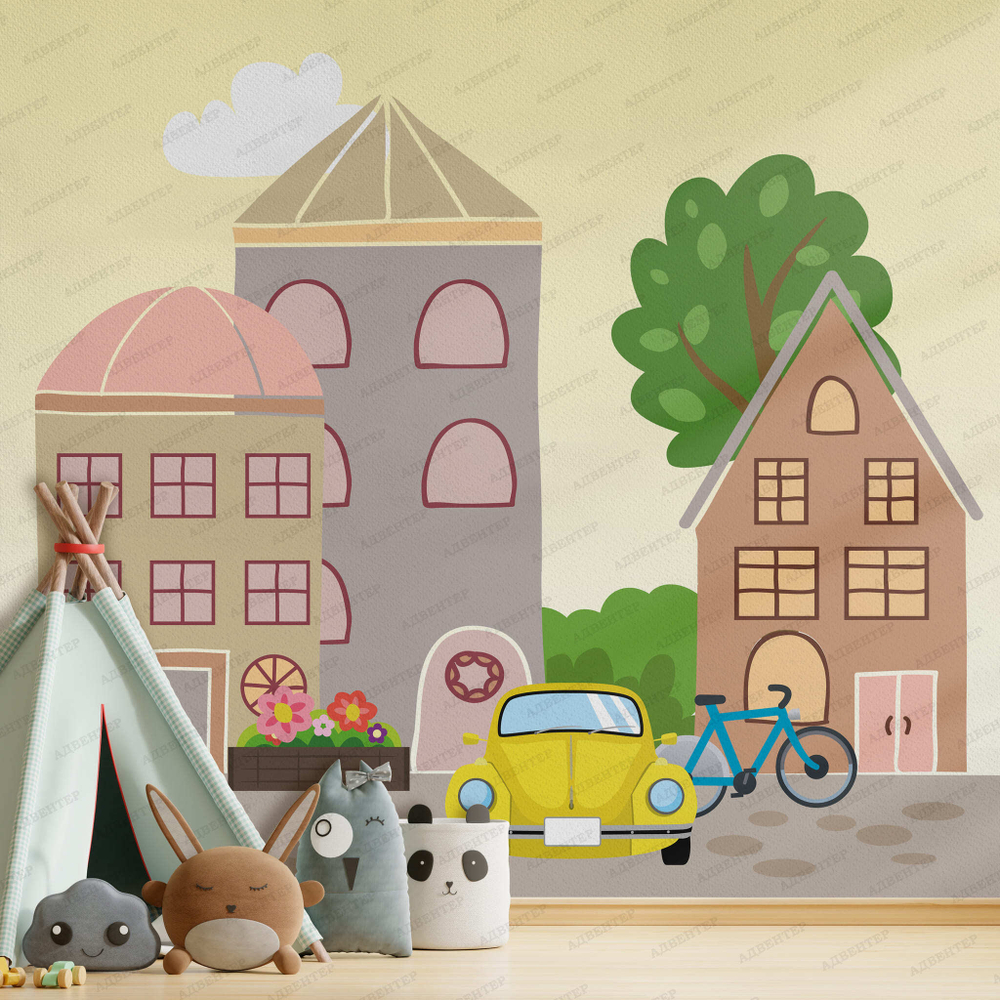 Фотообои для детского сада Город 075