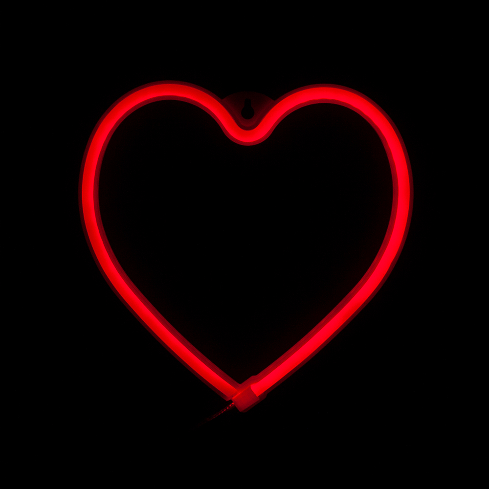 Световая фигура "Сердце" красное 20х20 см