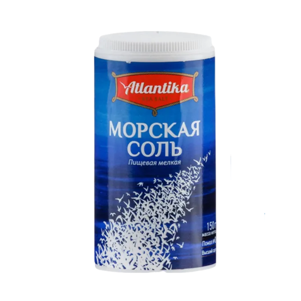 Соль пищевая морская йодированная туба 150гр (ATLANTIKA)