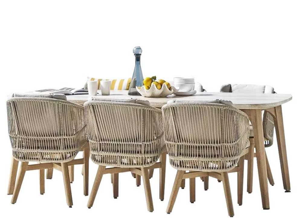 Комплект деревянной мебели Tagliamento Mali, натуральный