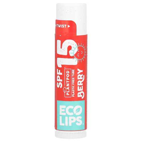 Eco Lips, солнцезащитный бальзам для губ, SPF 15, ягодный вкус, 4,25 г (0,15 унции)