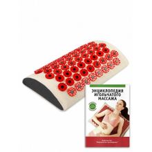 Лаборатория Кузнецова массажный валик Тибетский аппликатор магнитный на мягкой подложке валик для поясницы красный