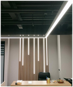 Потолочно-стеновые рейки с подсветкой из Бука 40х20мм