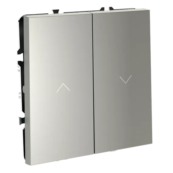 Выключатель встраиваемый VOLTUM S70 для жалюзи 10А, (сталь) vls020705