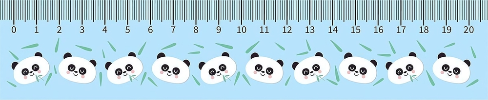 Закладка-линейка 20 см "Панда 2023" (Пчелка)