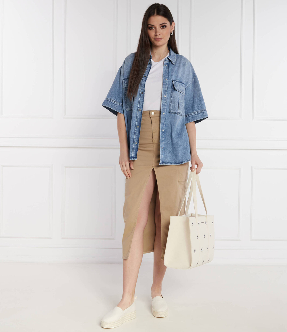 Джинсовая рубашка DONDUP - made in Italy - голубой(DC344 DF0272D HE8)