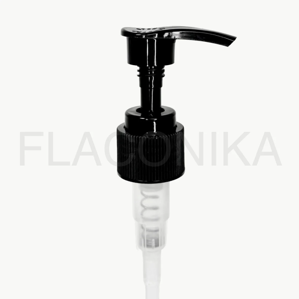 Дозатор для мыла 24 винтовой Черный рифленый