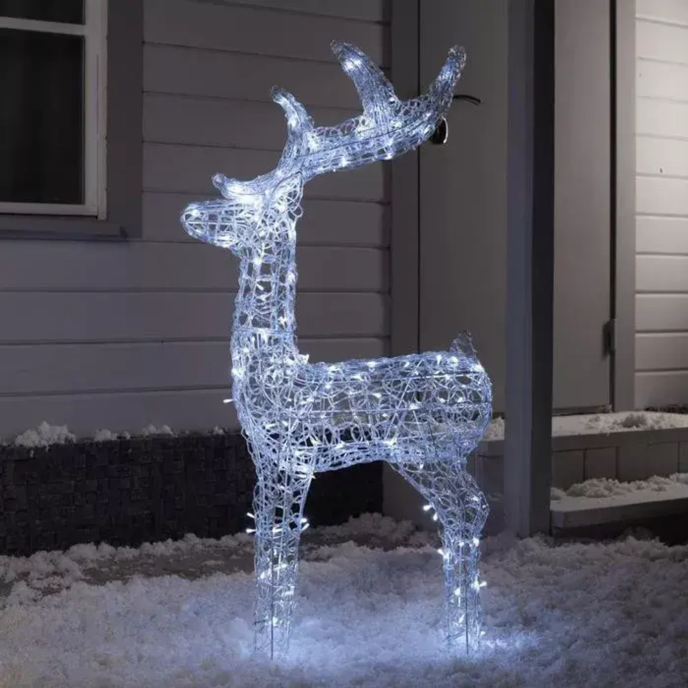 Светодиодная фигура Кружевной олень 60x105x18 см., 31 В, мерцание, свечение белое, Luazon Lighting (7028255)