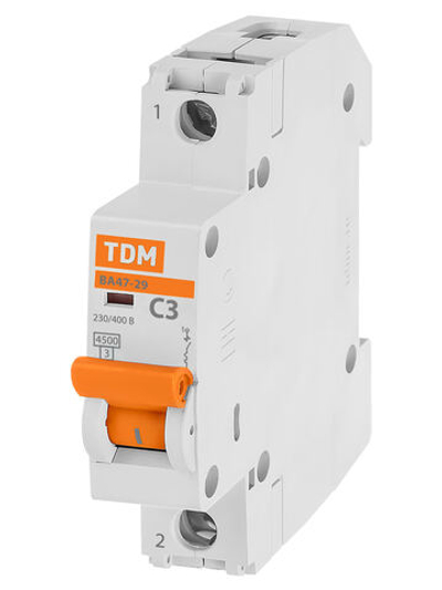 Авт. выкл.ВА47-29 1Р 3А 4,5кА х-ка С TDM