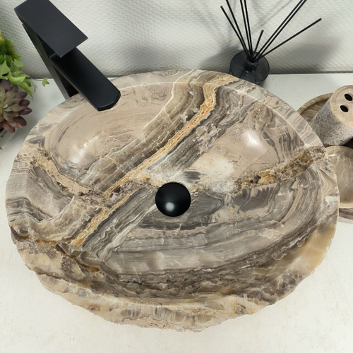 Раковина из оникса Erozy Grey EO-64512 51*41*15 0156