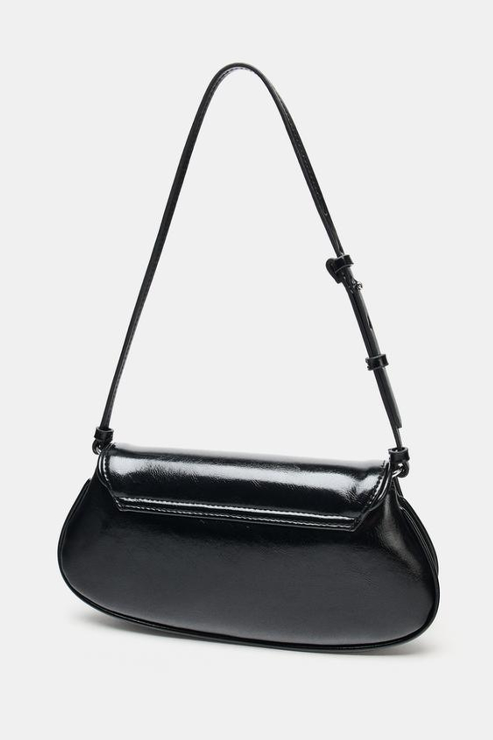 ZARA СУМКА ЧЕРЕЗ ПЛЕЧО С КЛАПАНОМ, ЧЕРНЫЙ