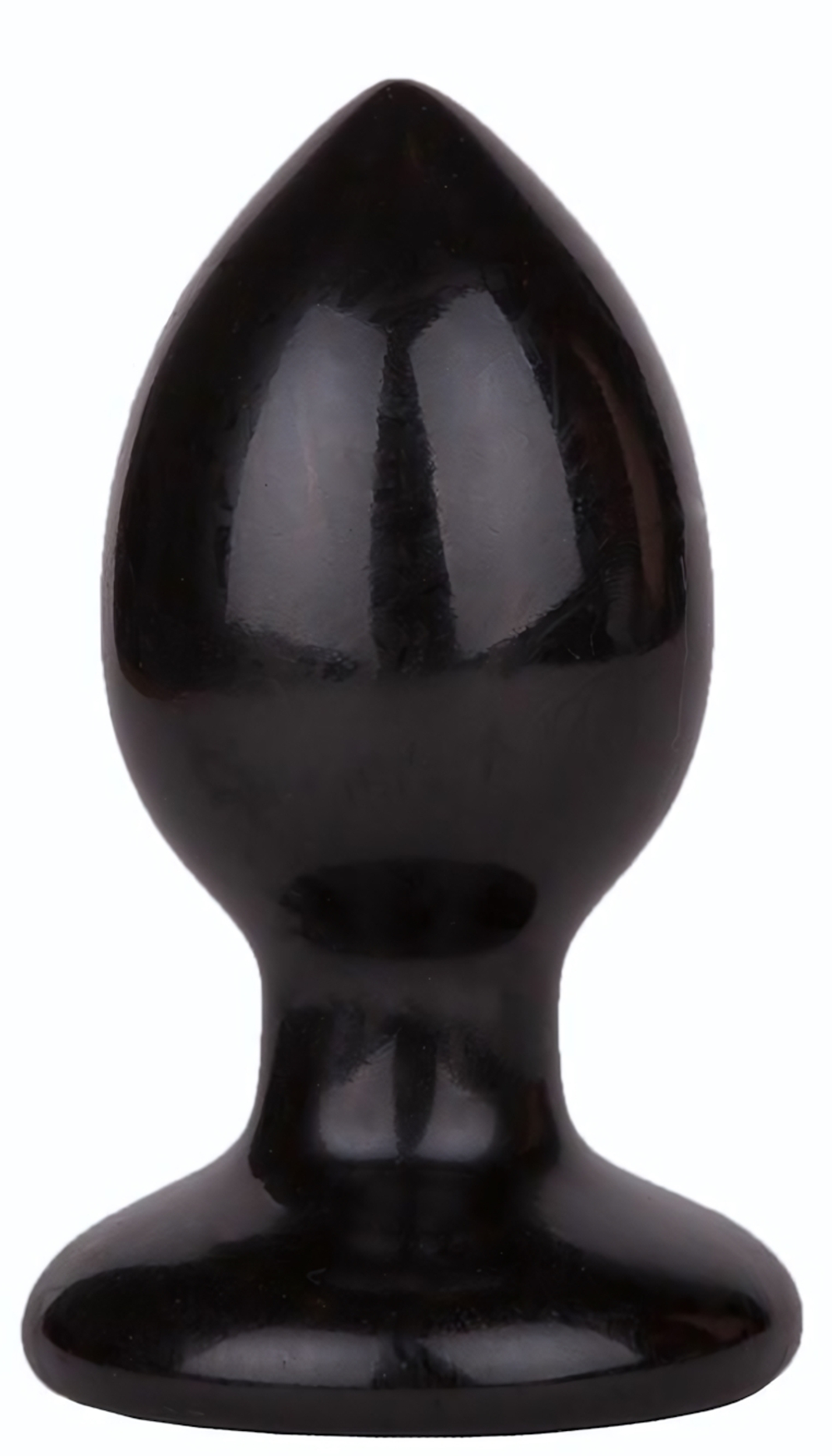 Черный анальный плаг Glide M - 10,3 см. (Цвет: черный)