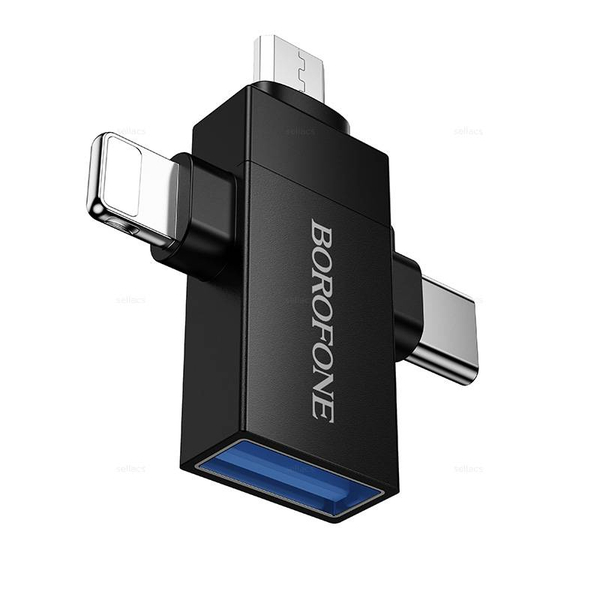 BV26D iP штекер/Type-C штекер/Micro штекер на USB гнездо USB2.0 3-в-1 адаптер
