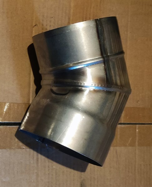 Колено 135°, 115 мм нерж. (AISI 409-1 мм), ECOFLUE