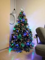 Заснеженная елка с шишками «Снежная королева» (пвх) 180 см / 1.8 м